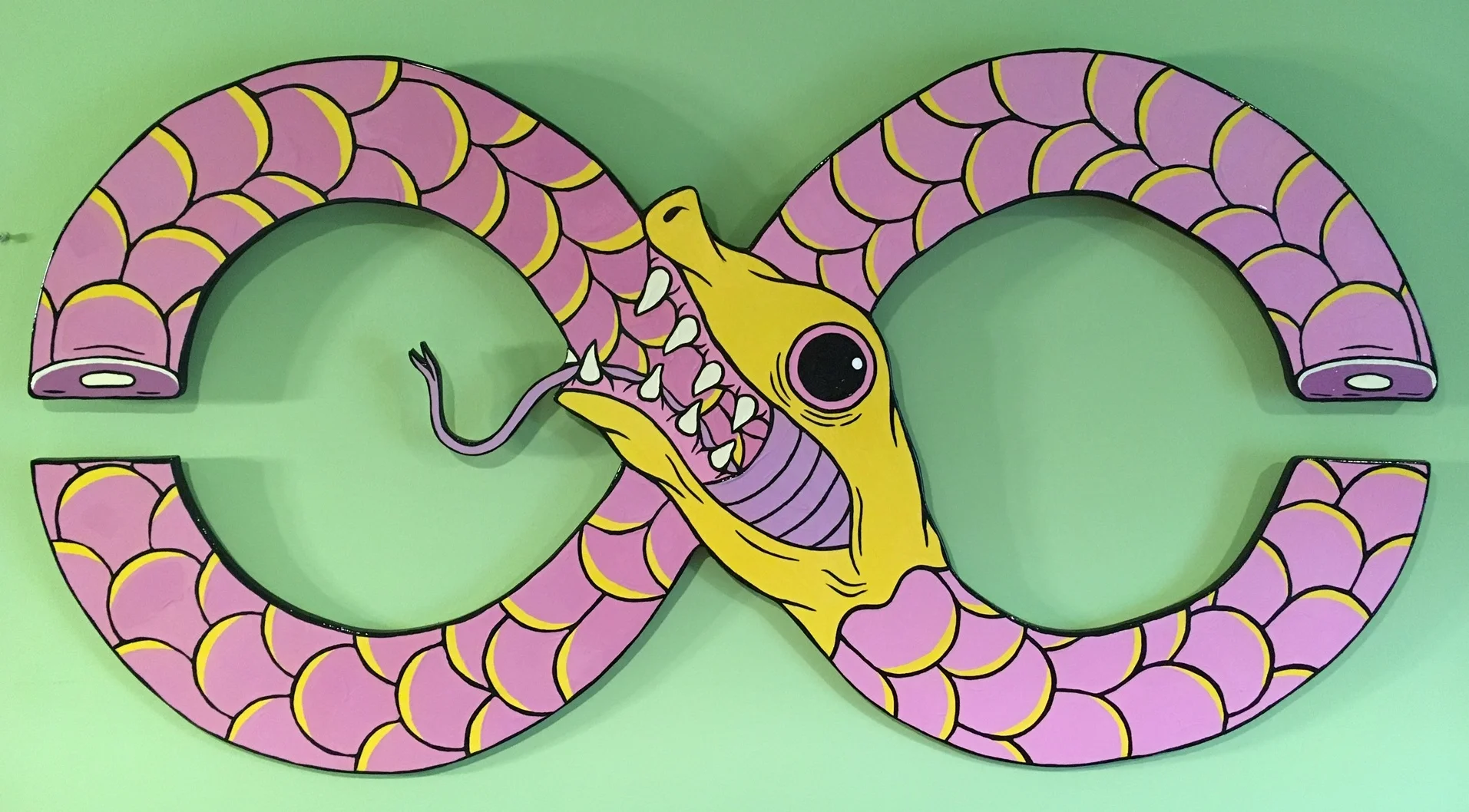 "Forever Endeavor" by Shae Goodlett, Acrylic on Wood, 4ft x 2.5ft, 2017, $300
