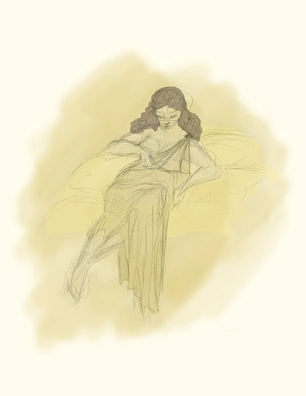 "Aergia" by Annalise Fegan, pencil, digital, 8.5x11in, 2017, NFS