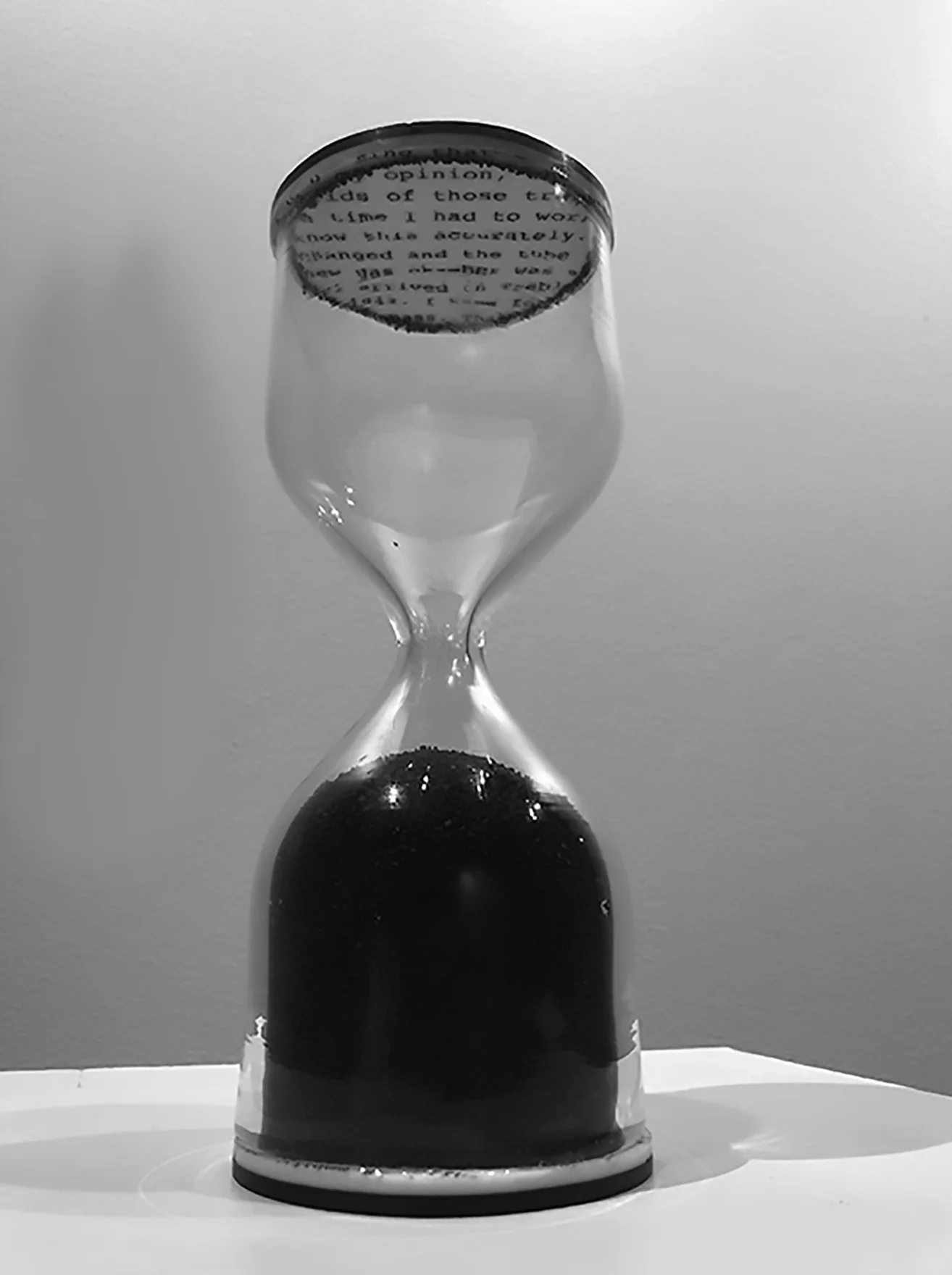 "A Measure of Time" by KCJ Szwedzinski, blown and sheet glass, stone granules, 10x6in, 2017, POR