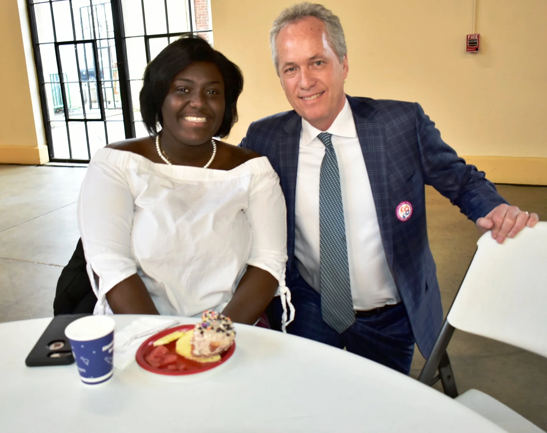LVA student Donielle Pankey with Mayor Greg Fischer