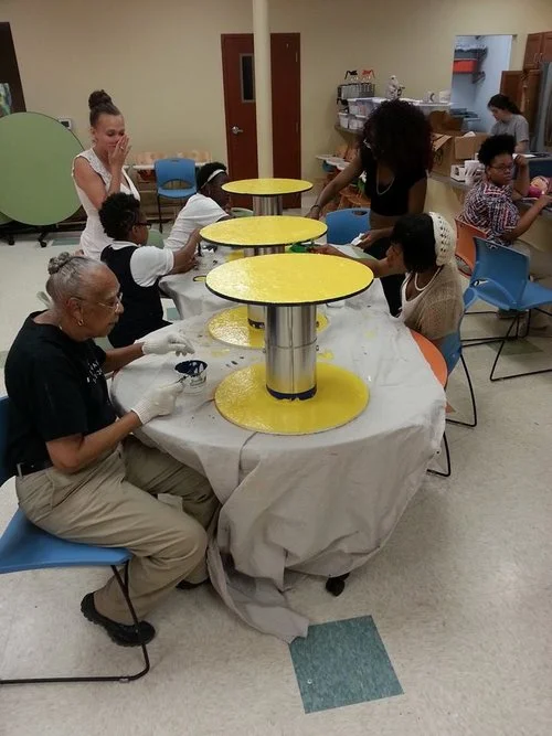 Lucille Allen in a workshop (Photo by Aron Conaway)