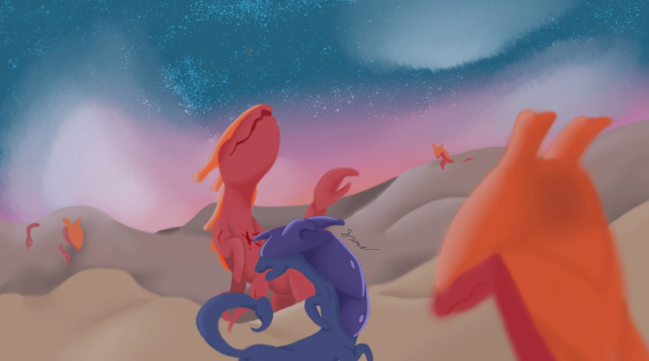 "Desert Story" by Mickaela McKinney, digital illustration