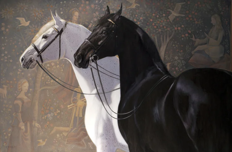 "Amando & Onne" by Jaime Corum, oil on canvas