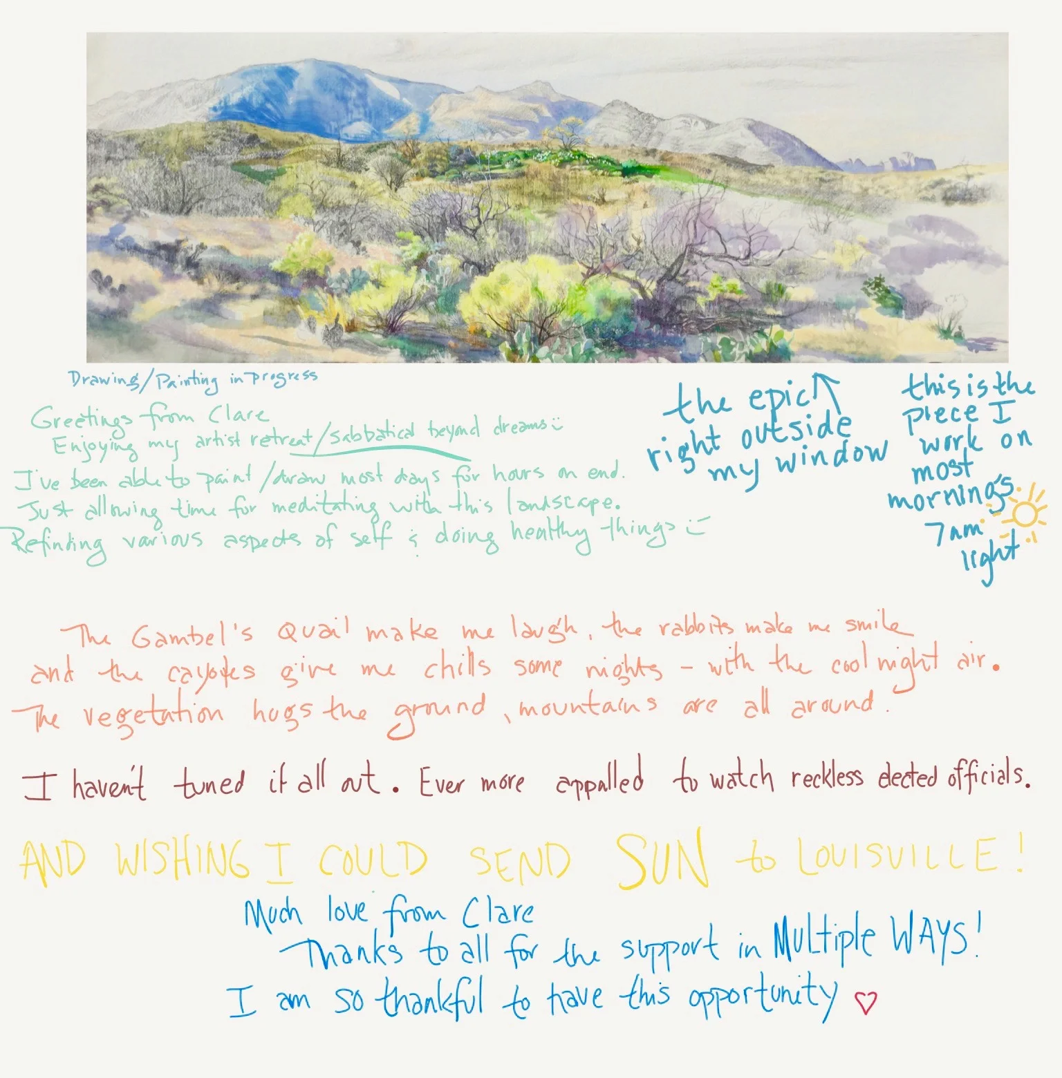 "Oracle Postcard" by Clare Hirn, 2018