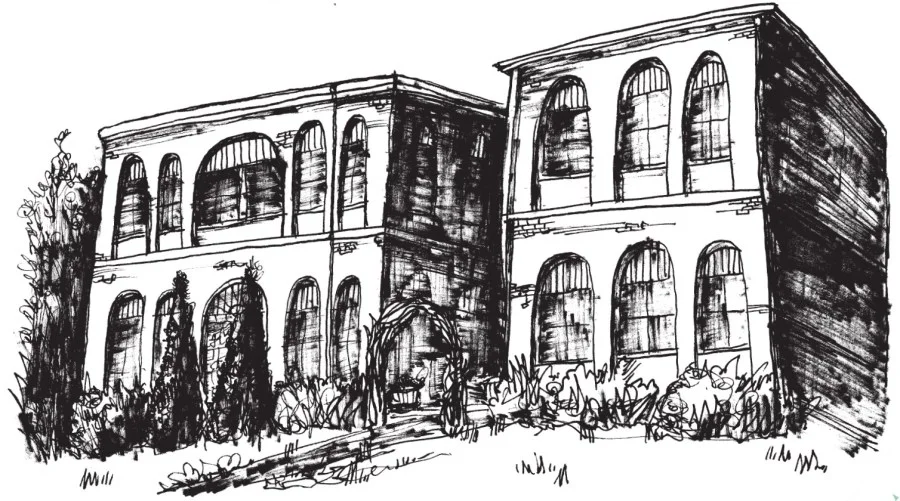 Artists roam the halls of the Dolfinger Building. Their work is tucked into every nook and cranny of this building that was once a school.