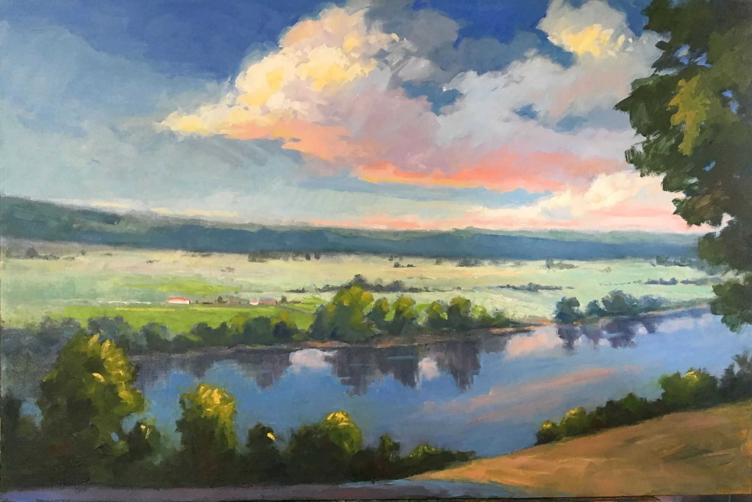 "Peaceful Morning" by Catherine Bryant, Oil on canvas, 24x36in, 2018, $2150
