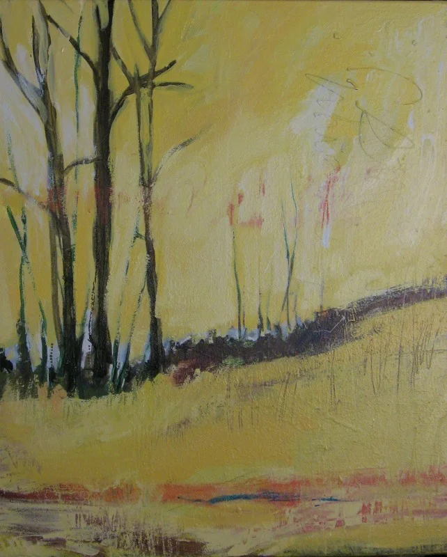 “Hot September” by Corie Neumayer, Acrylic, latex on canvas, 20x24in, 2018, $450.