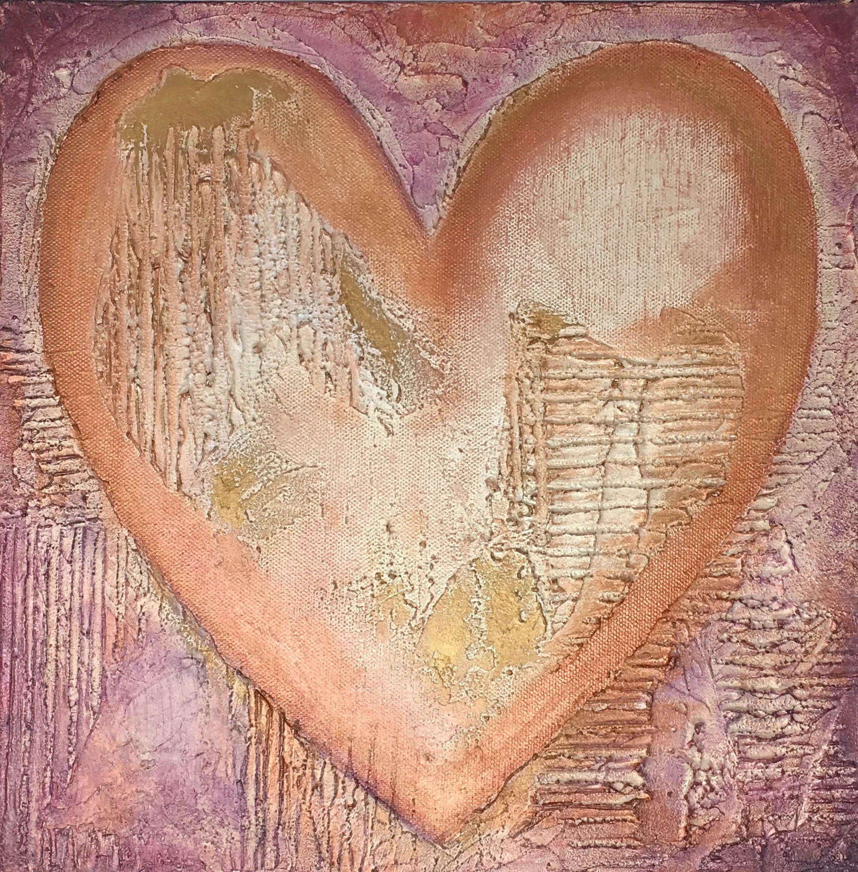 “Touched” by Deb Ogburn, Mixed Media on gallery profile canvas, 12x12in 2017, $65