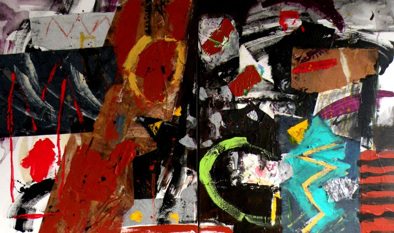 “Jungle Heat” by Janis Kirstein, Mixed Media on stretched canvas, 32x48in, 2017, $2000