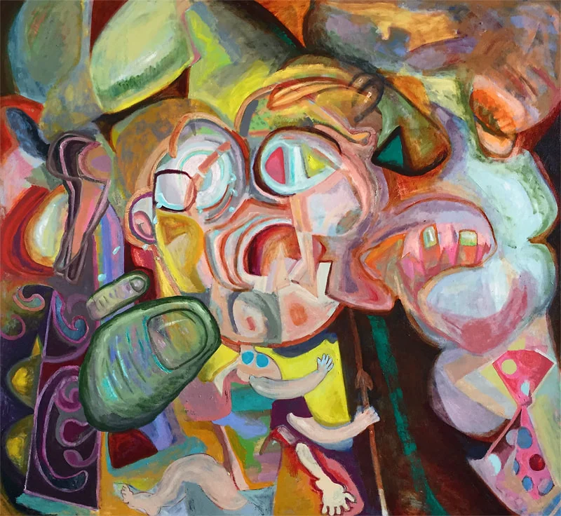 “Cry Baby” by Laurie Fader, Oil on canvas, 48x52in, 2018