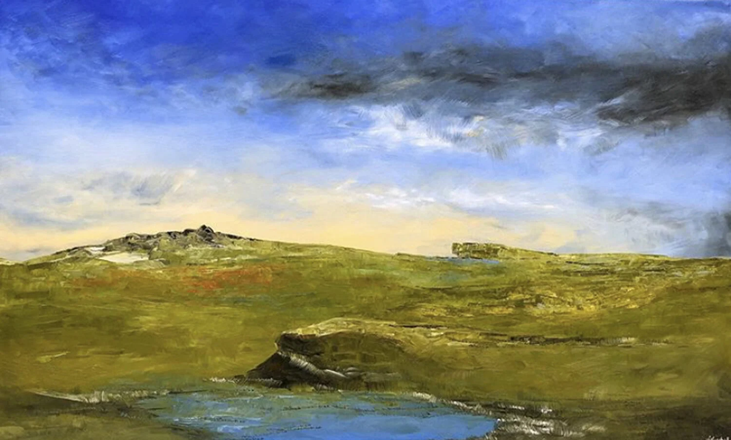 “Cool May Morning” by Shawn Marshall, Oil on Canvas, 30x48in, 2019. On exhibit at AC Hotel in NuLu, Louisville