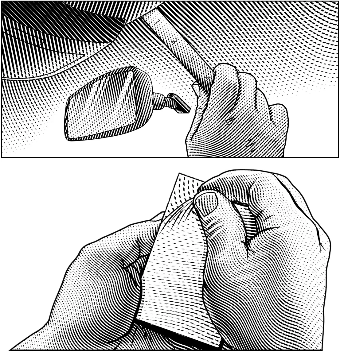 Cutline art, directions to install EZTag. 