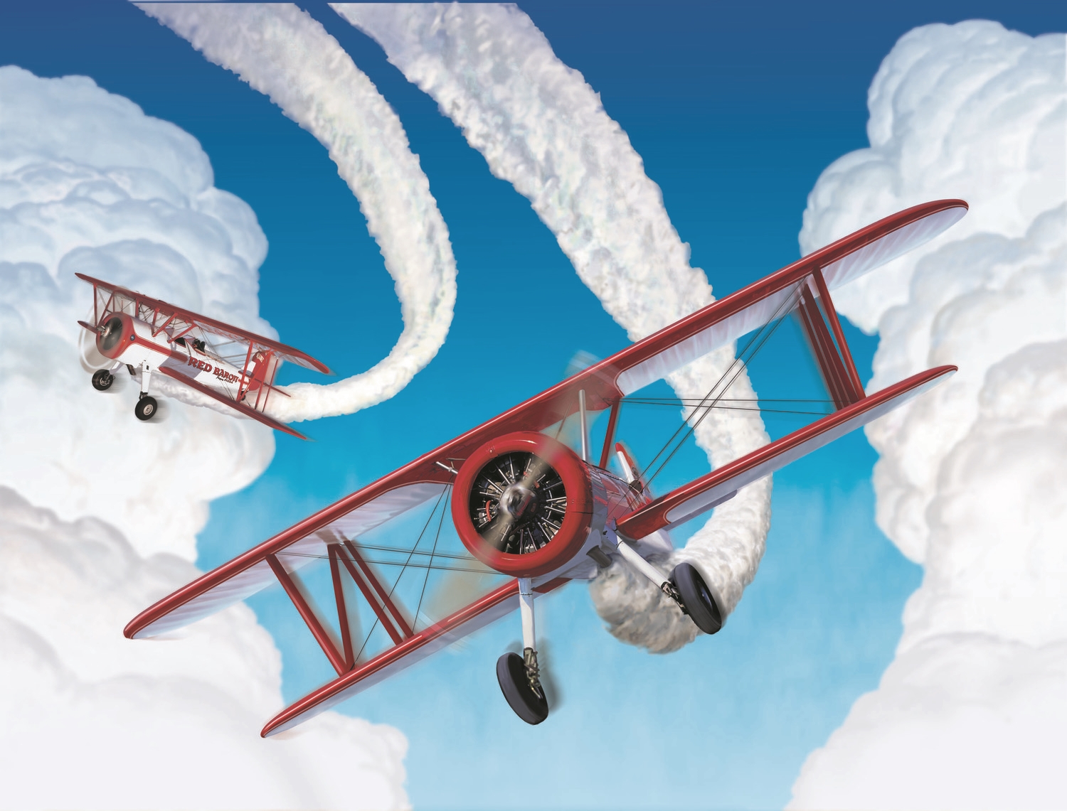 Mascot art for Red Barron Pizza.