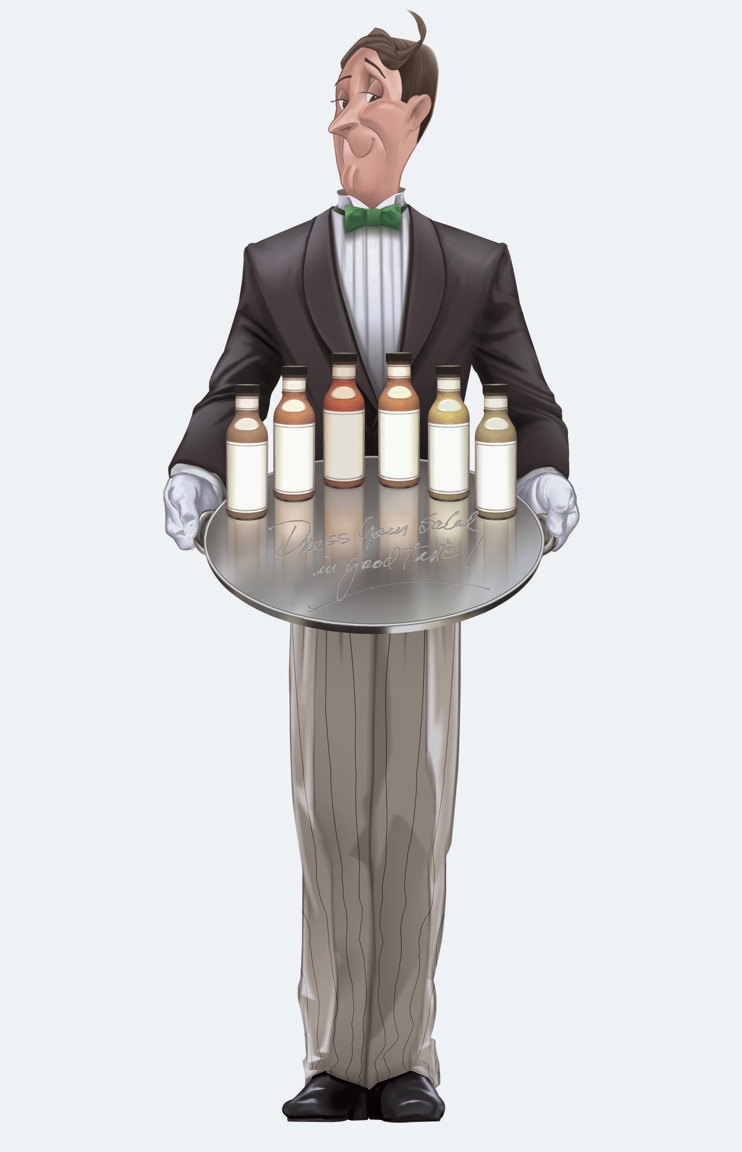 Mascot art for Briannas salad dressings.