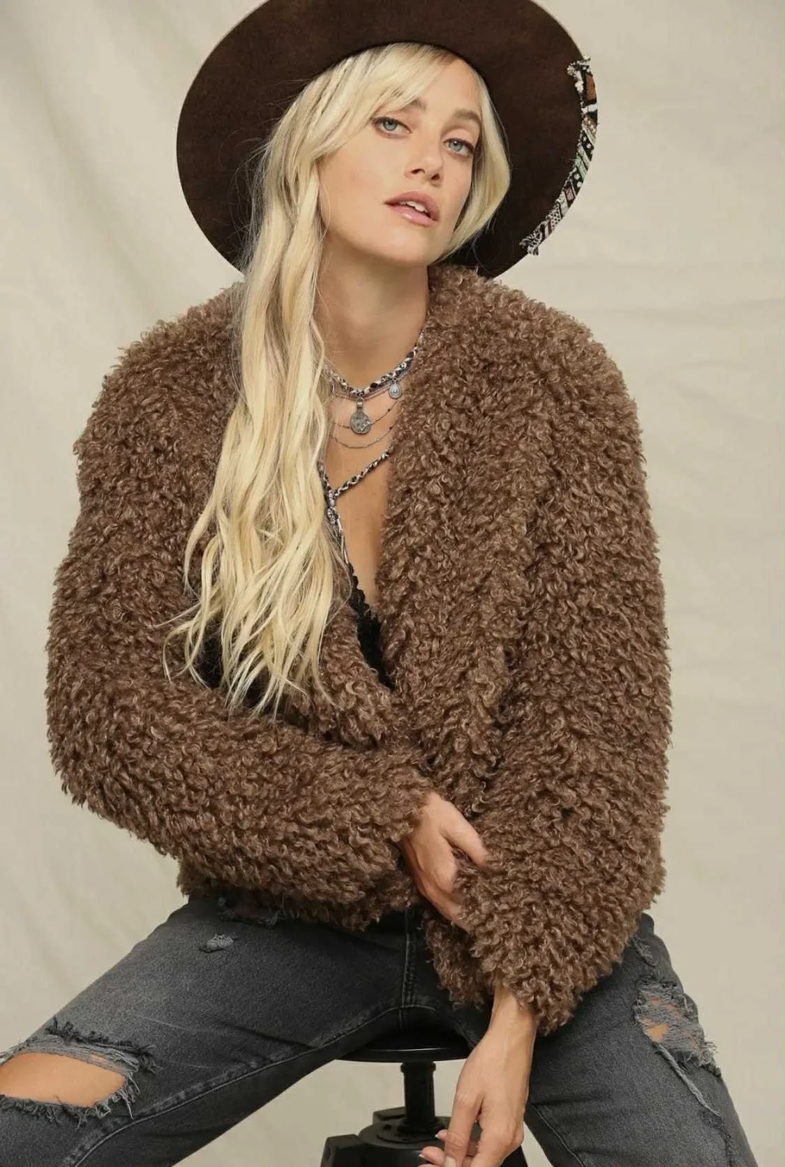 Cozy Open Front Fuzzy Jacket