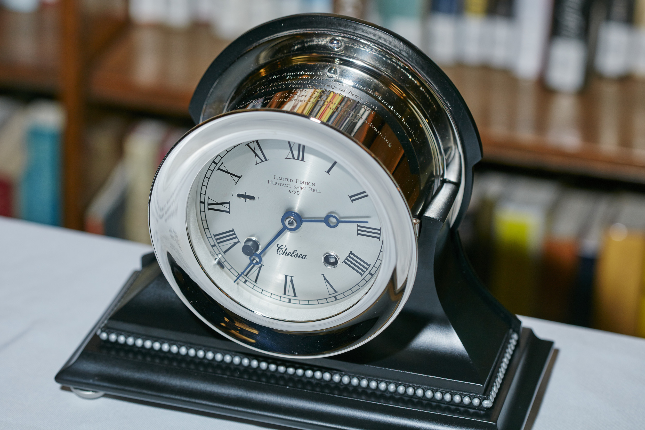   Chelsea Ship's Bell Clock presented to HSNY by the American Watchmakers-Clockmakers Institute and Chelsea Clock  