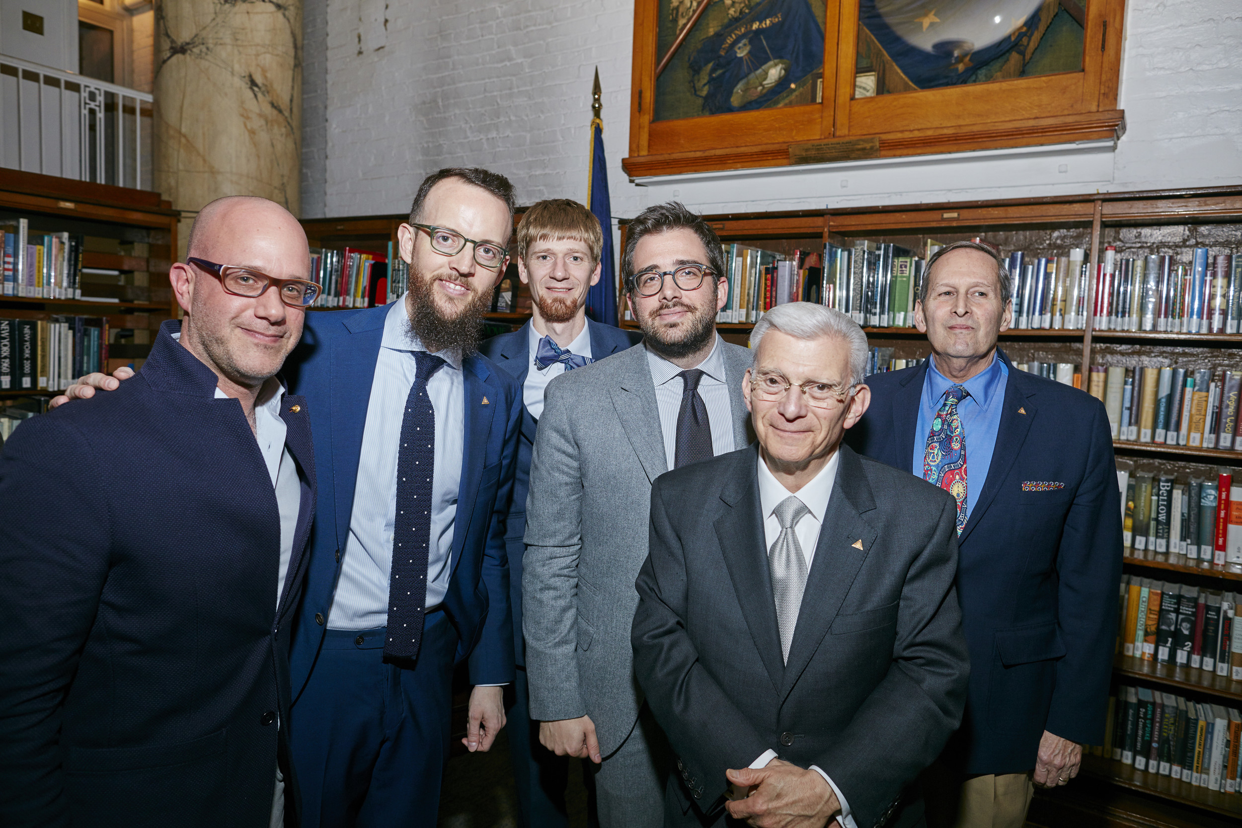   Left to right: Michael Friedman - Historian for Audemars Piguet, Nicholas Manousos - HSNY Vice President, Jordan Ficklin - Executive Director of the American Watchmakers-Clockmakers Institute, Benjamin Clymer - Founder &amp; Editorial Director of H