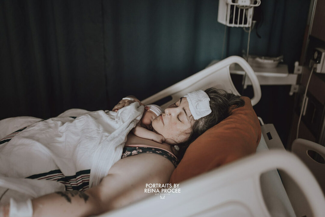 This photo just hits me in so many ways: so proud of this woman (me) for making it through one of the toughest things I have ever been through, so shocked to see myself looking like this, so pale and in pain, and so so so in love with that little snu