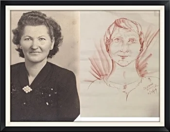  Courtney,  You did this drawing at the event you had with Debbie way back in June.&nbsp; At that time I thought it might be my grandmother.&nbsp; However, it's been a good 30 years since she passed and probably 40 years since I last saw her in perso