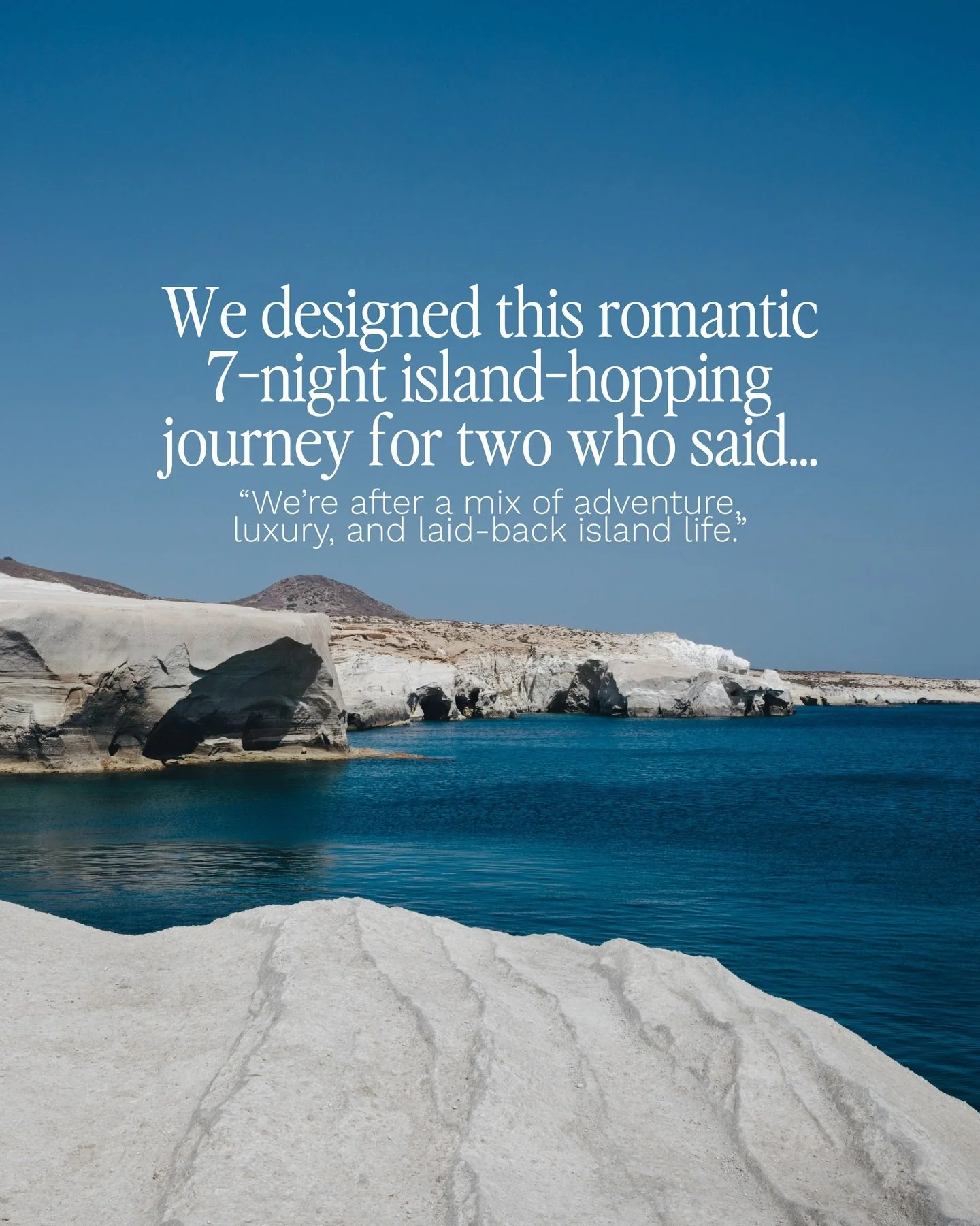 Here&rsquo;s a peek into an 7 night journey we recently designed for two travelers who wanted to experience the best of the Greek Islands.

Their adventure began in Athens, where a private guide brought ancient stories to life on Acropolis Hill. Afte