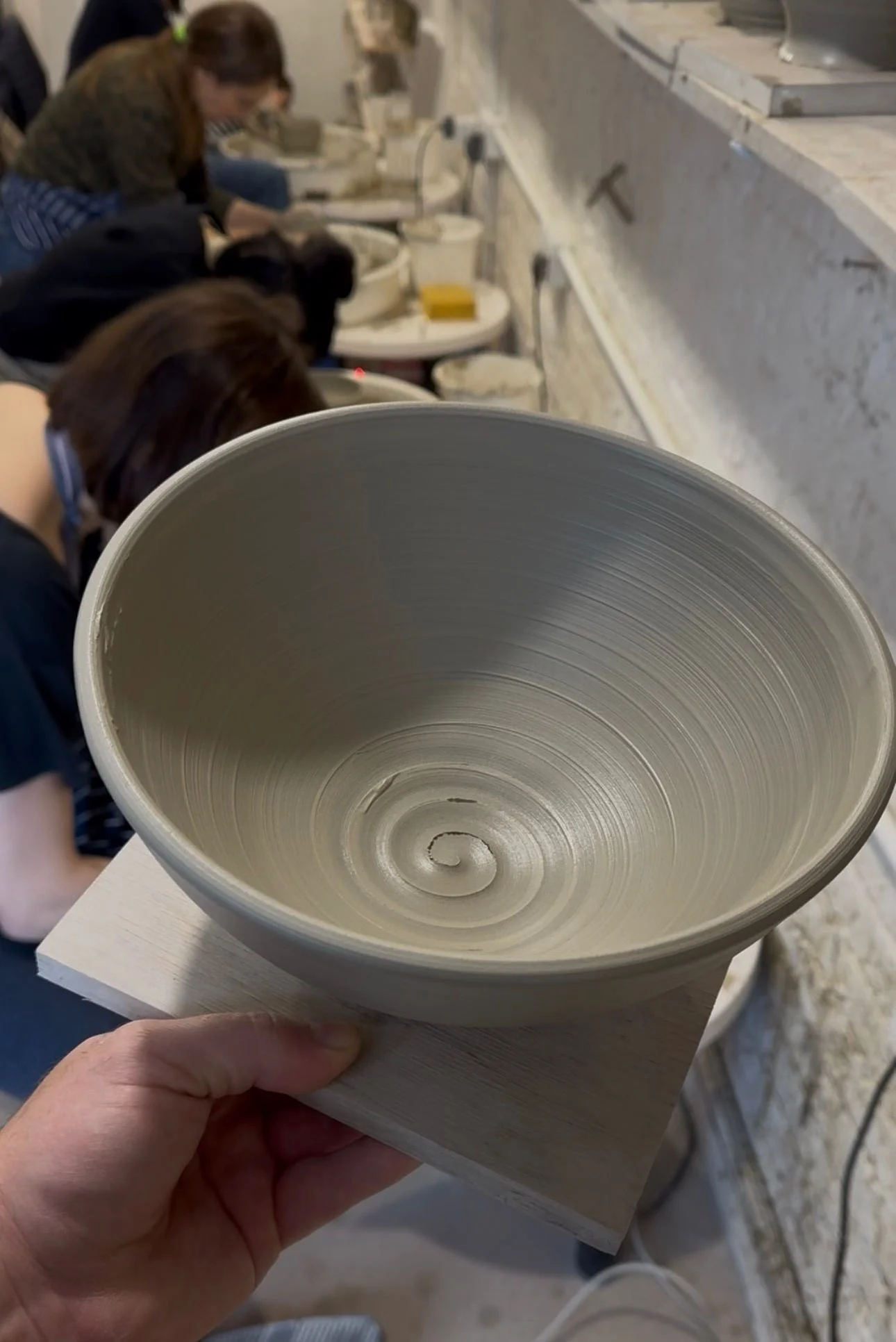 Wheel thrown bawl ceramics sculpture studio