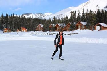 Winter Activities on frozen Muncho Lake