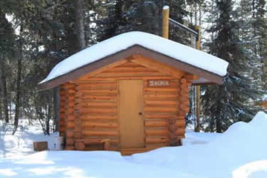 Our Sauna covered with snow