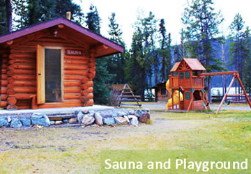 Sauna and Playground in the summer