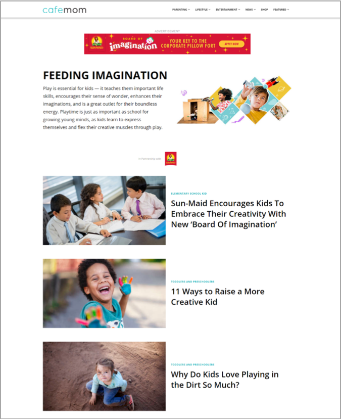 Cafe Mom Partnership