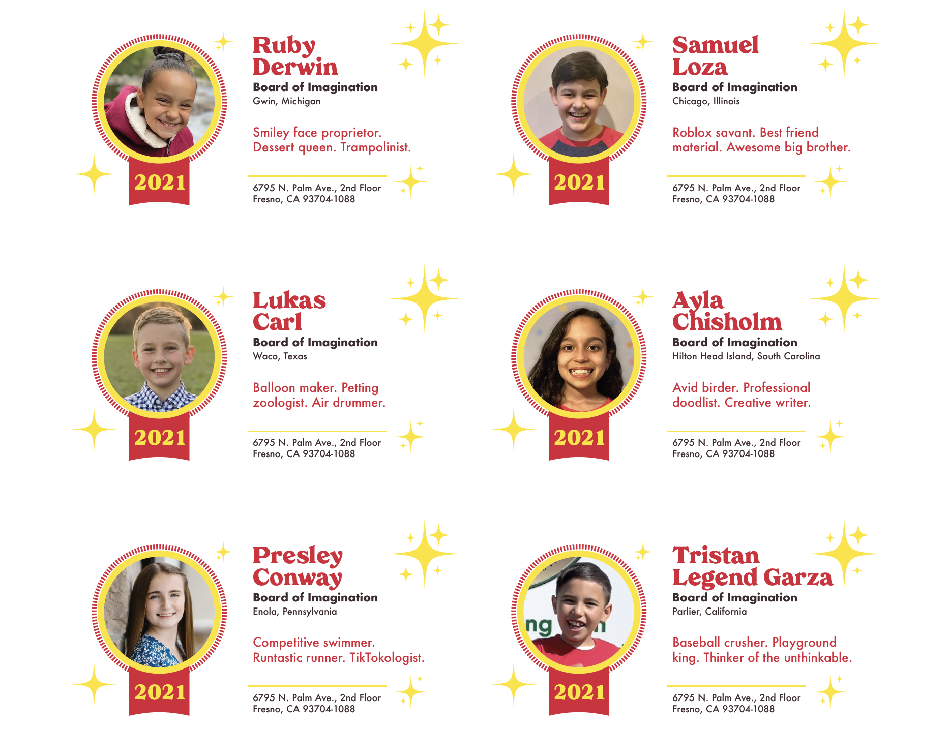  Not many kids get to say, “Here’s my card.” 