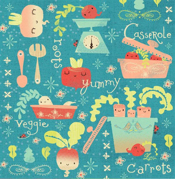 MATS A -Bolt fabric- kids Kitchen print