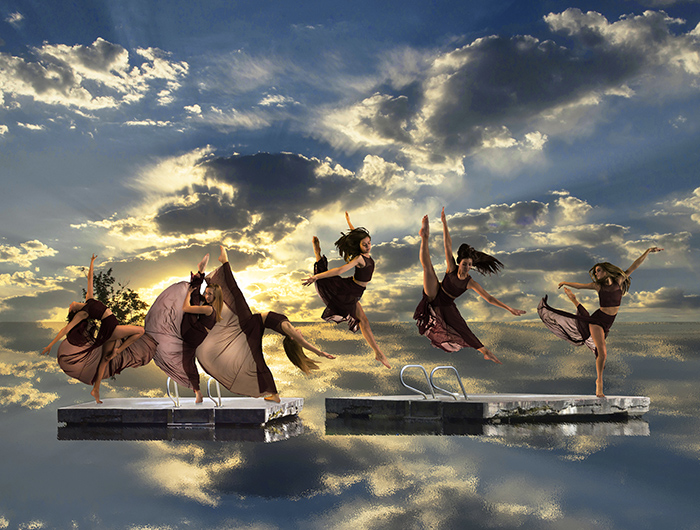 Al Johnson, "Dancers on a Raft"