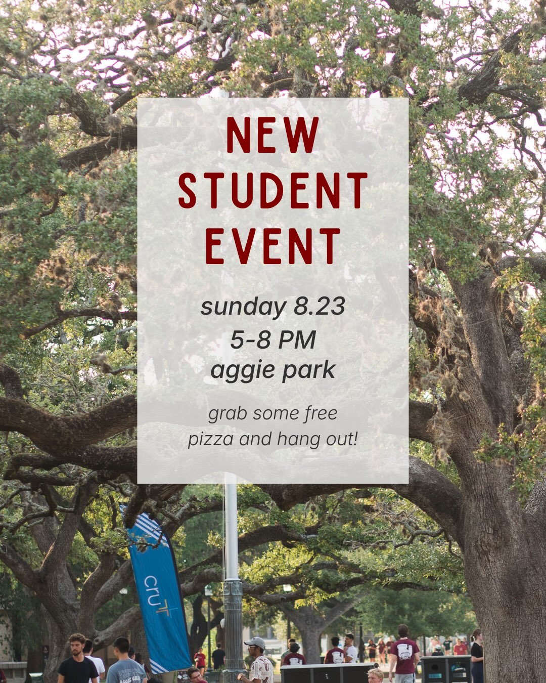 pull up for some pizza and community tomorrow at Aggie park. swipe for location! 🍕🫂🌳