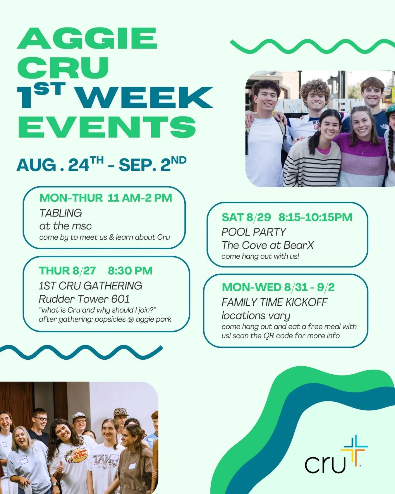 first week of school! we are praying for you! join us this week for some pretty sweet events 🤙