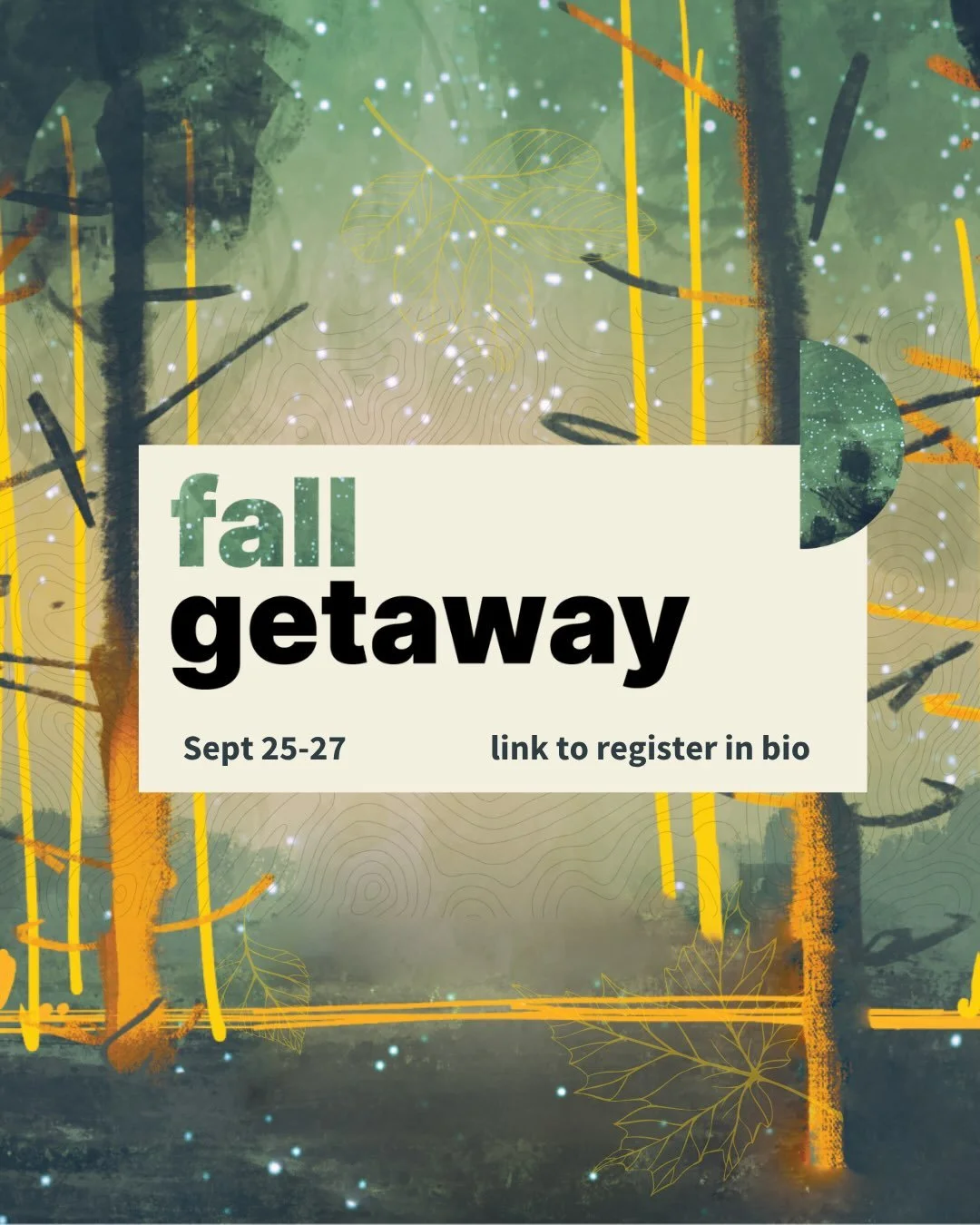 come with us to fall getaway! sign up through the link in bio!
