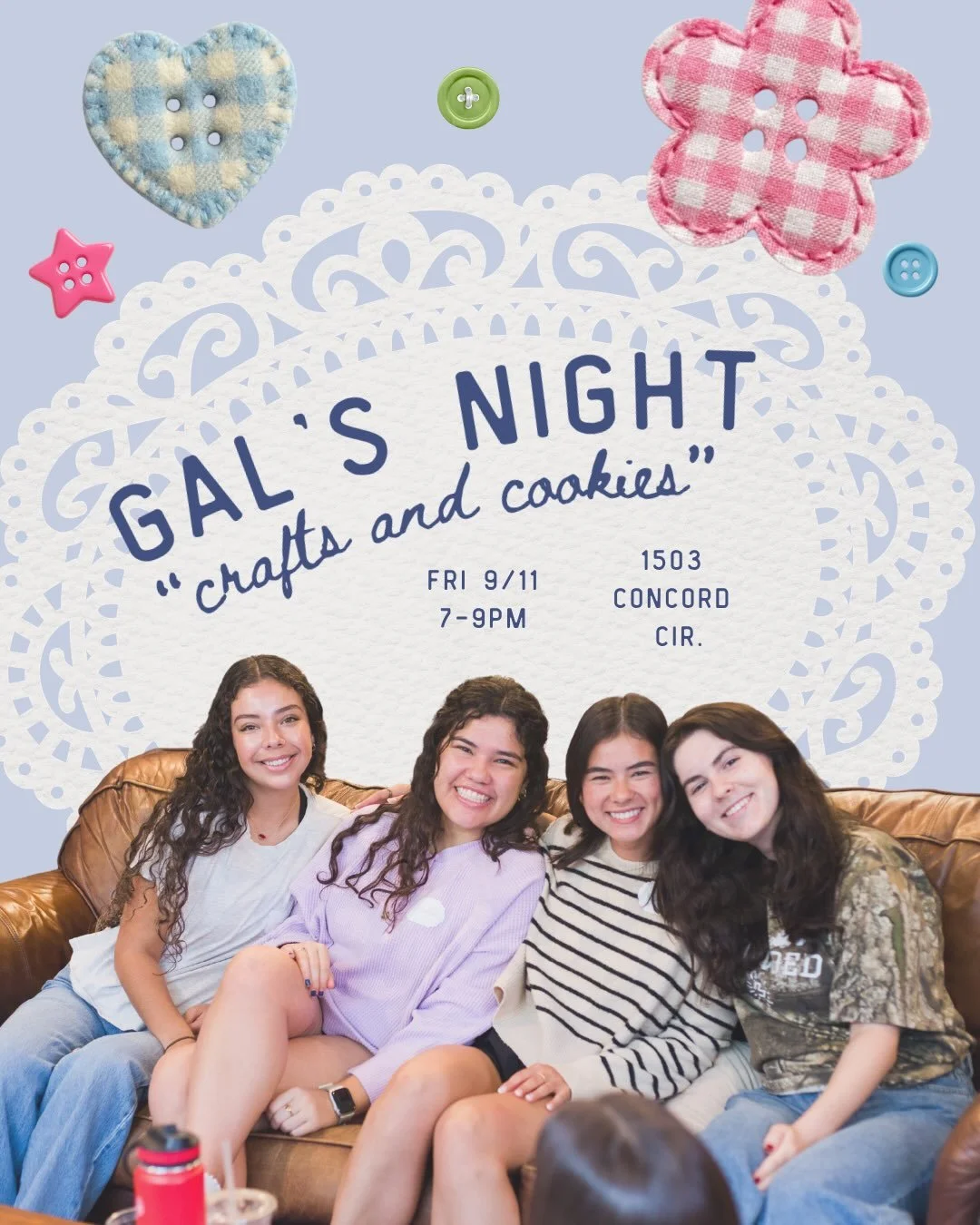 hey hey! come out for gal&rsquo;s and guy&rsquo;s hangouts this Friday! if you&rsquo;re looking to rest and connect, it&rsquo;s the perfect place to do it! 🧶🤟🏀

gals- crafts will be provided, but feel free to bring your own to work on (or don&rsqu