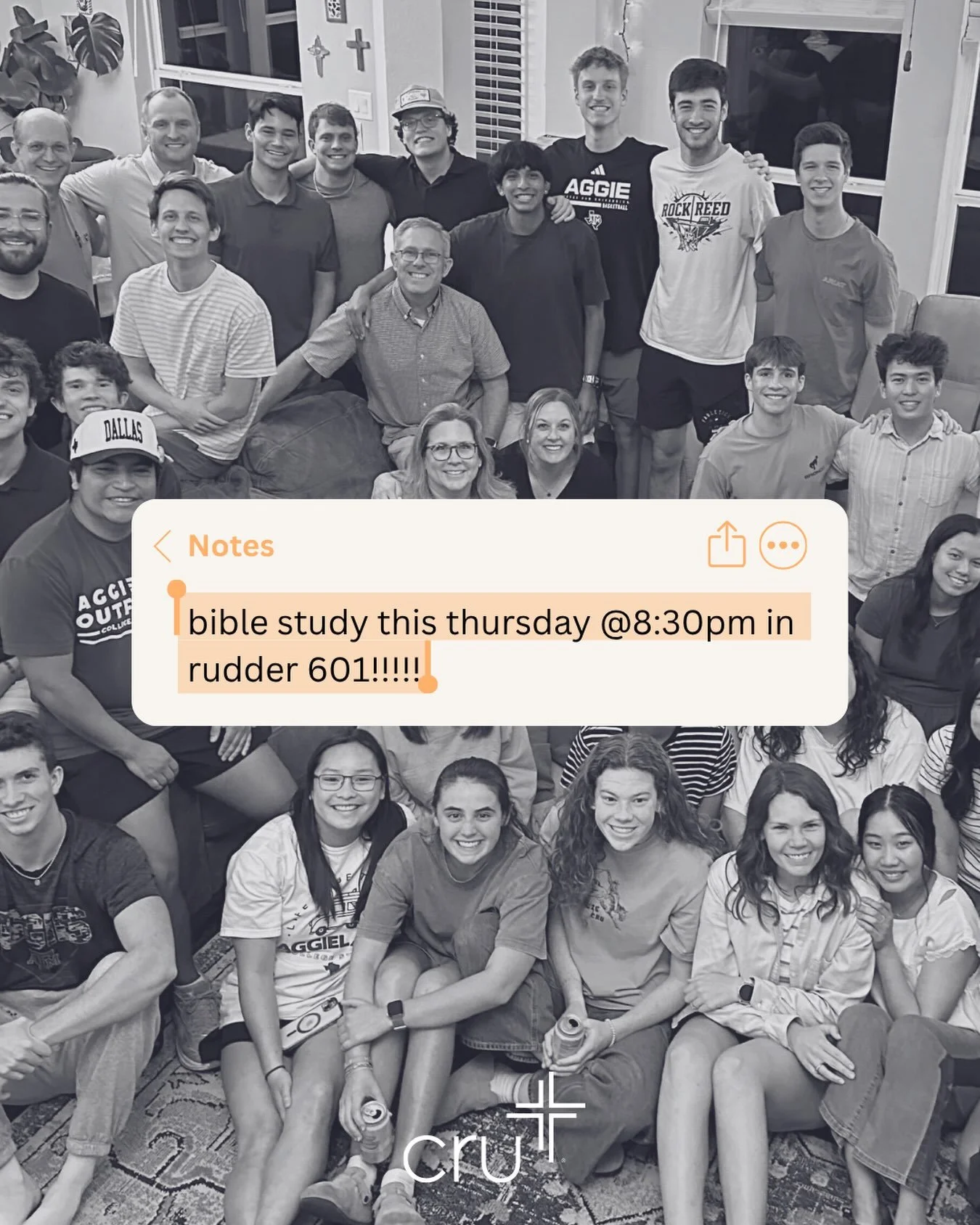 never too late to come to Bible study! see you thursday!