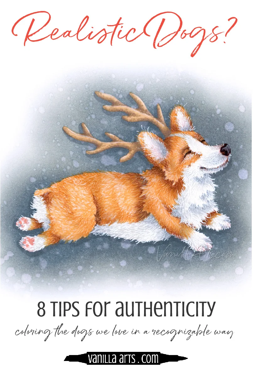 8 Tips For Coloring Realistic Dogs With Copic Markers Colored Pencils Vanilla Arts Co