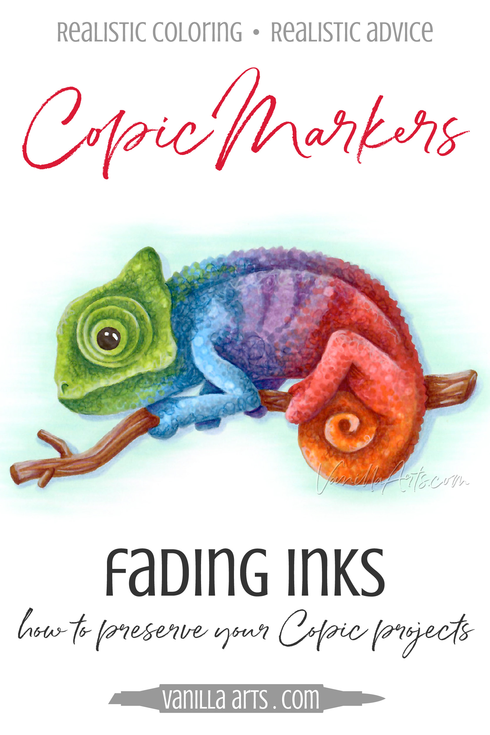 Copic Markers are NOT Lightfast: How to preserve your coloring Projects