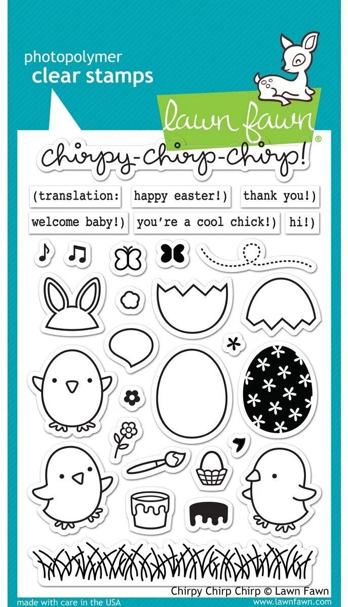 April 2020: BEGINNER LEVEL. Play Where’s Waldo with a beginner lesson on creating depth using Lawn Fawn’s Chirpy-Chirp-Chirp set.