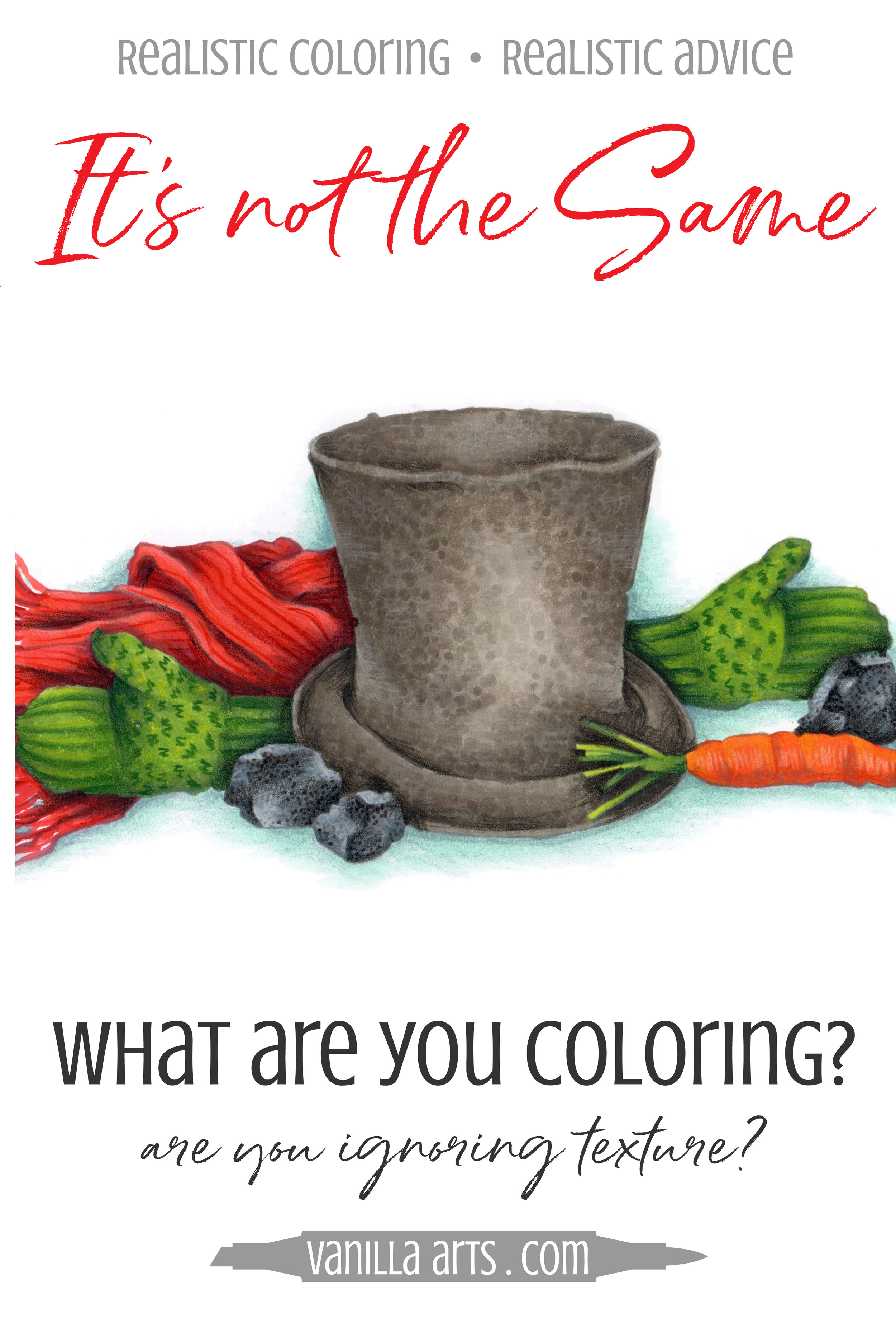 Copic Marker Tip: Do You Blend Everything Smooth? The importance of texture to realism