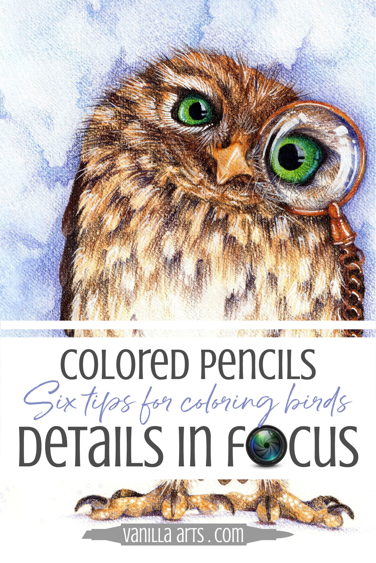 6 tips for coloring realistic birds with Copic Markers or colored pencils