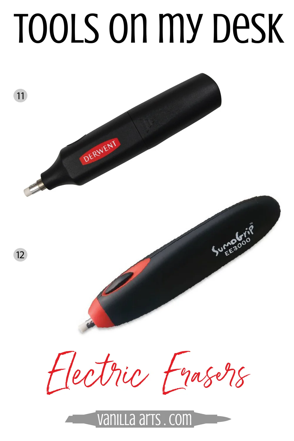 Tools On My Desk Best Erasers For Colored Pencil Vanilla Arts Co