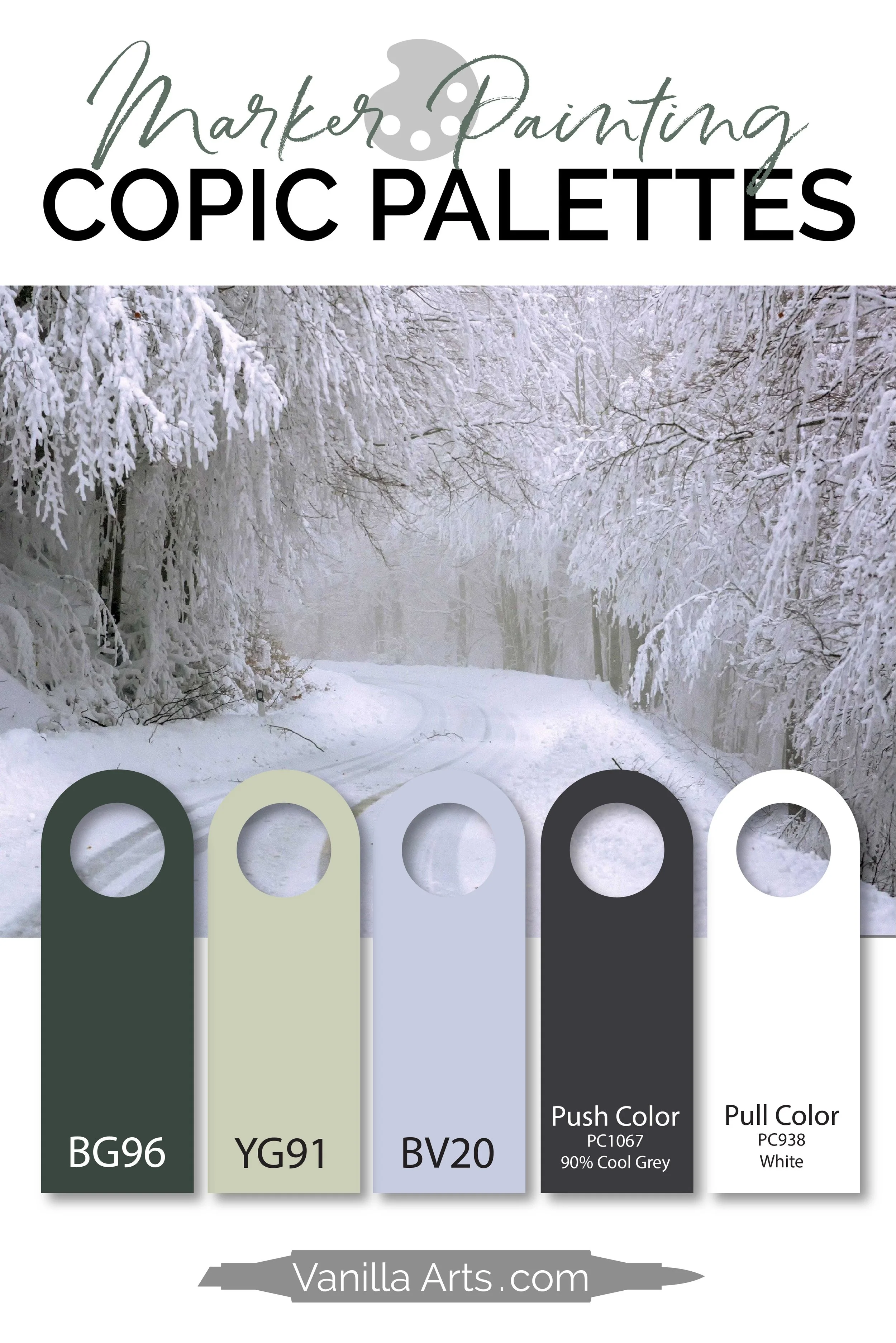 Color Palette: Copic Marker + Colored Pencil Combination (Spruce Green ...