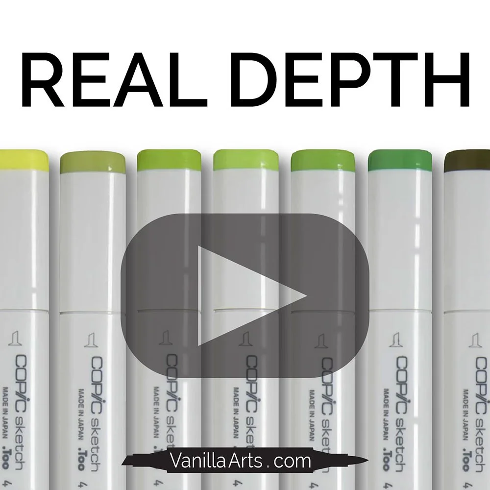 How to Color Realistic Depth with Marker and Colored Pencil (Draw ...