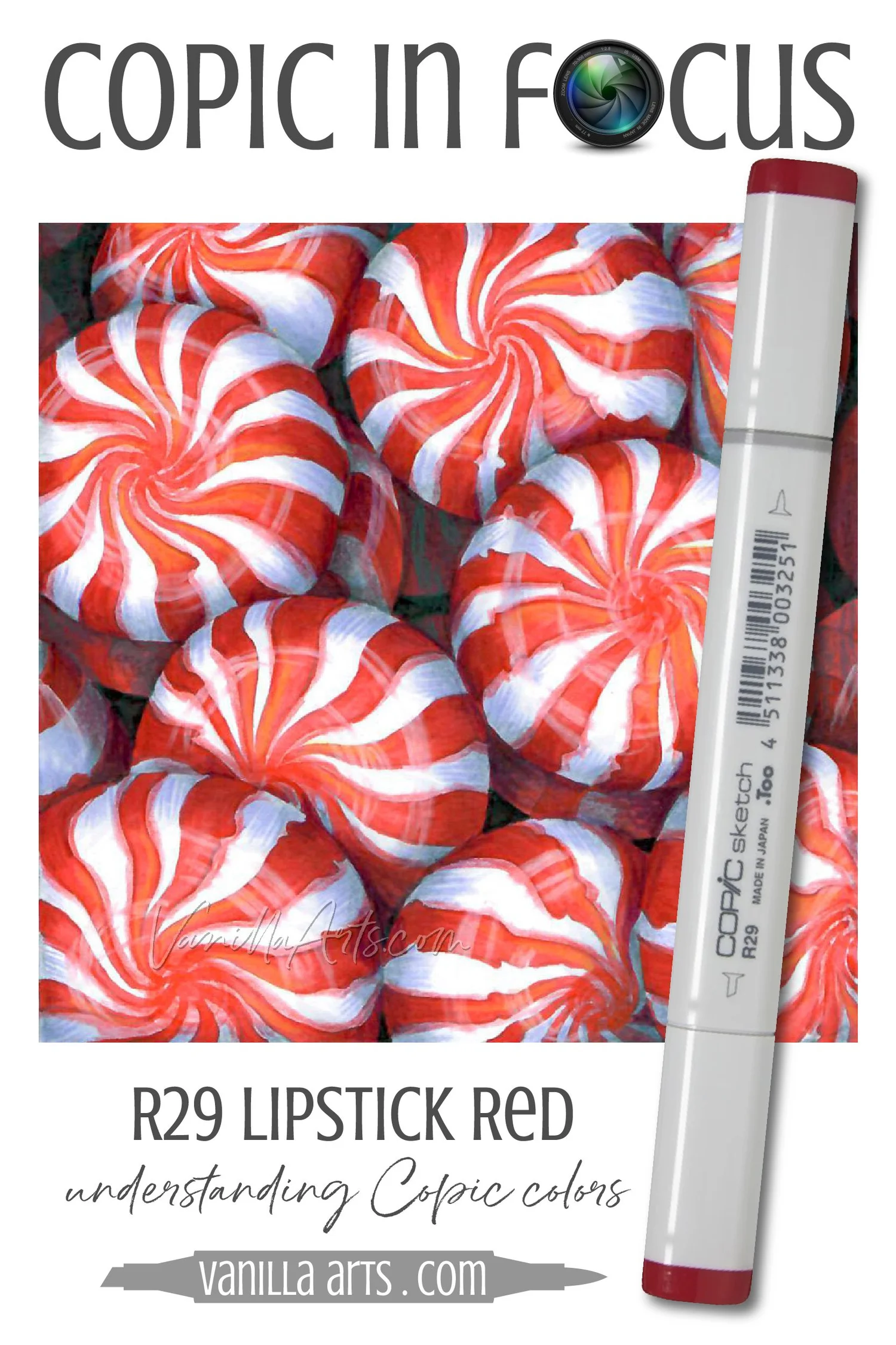 Copic R29 Copic Marker R29 “Lipstick Red” (Coloring Tips for Classic Red ...
