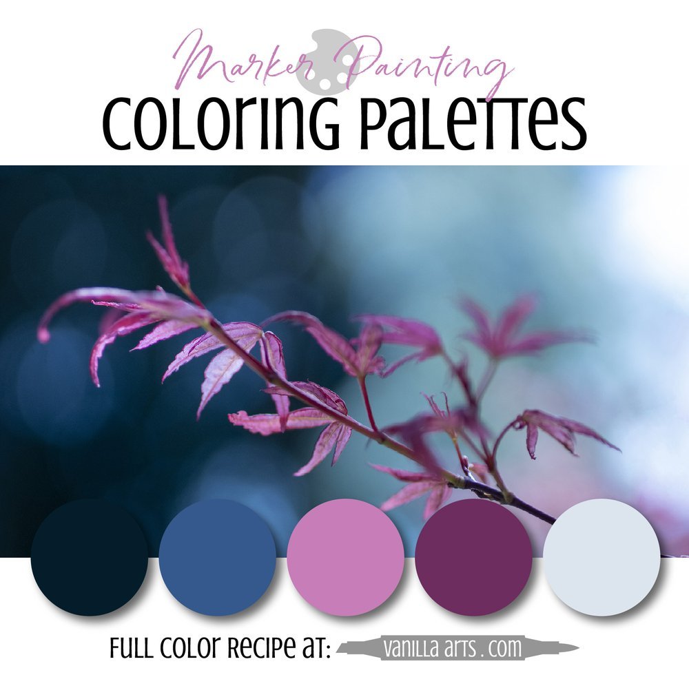 Color Palette: Copic Marker + Colored Pencil Combination (Blue, Aqua) —  Vanilla Arts Co.