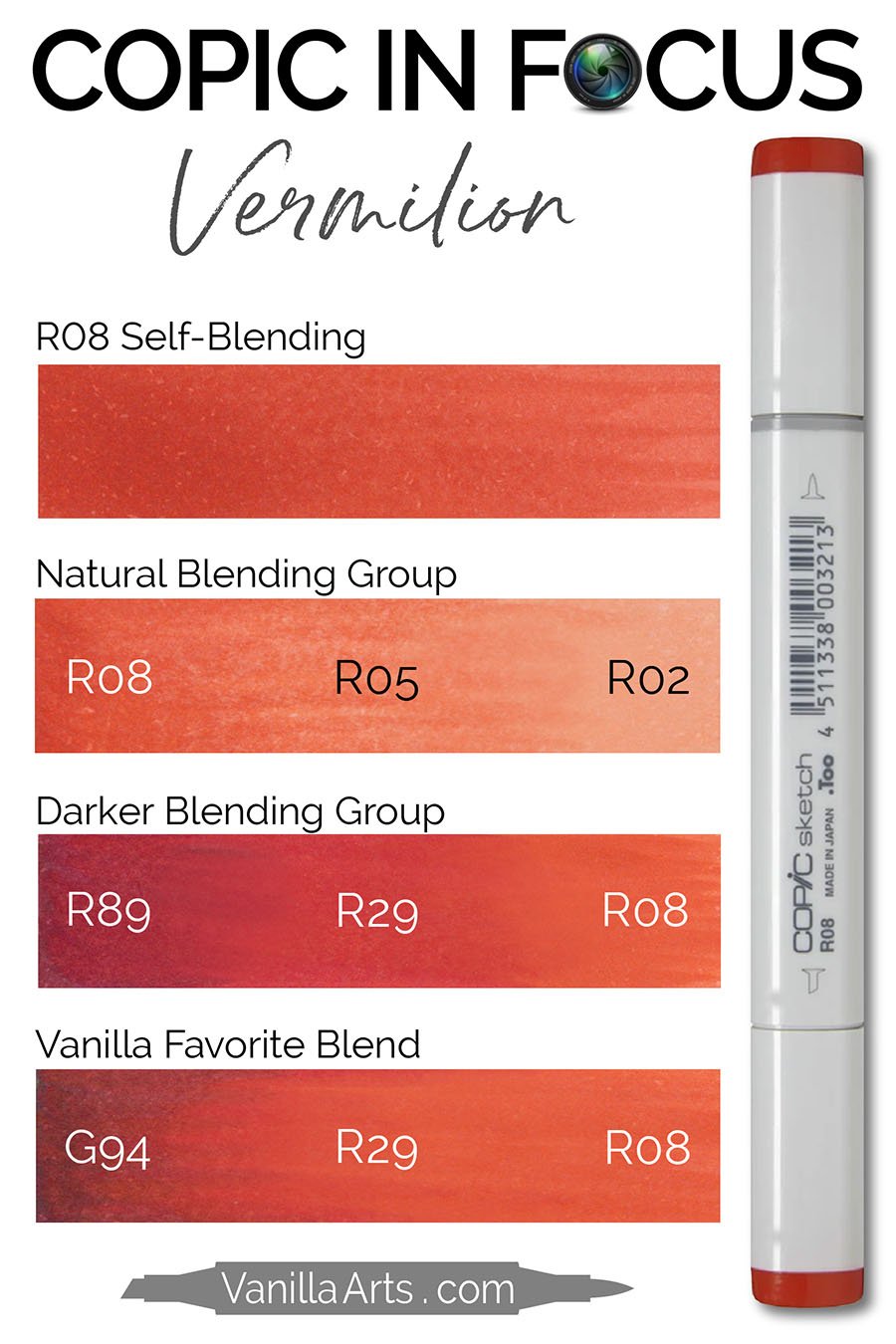 Copic Various Ink 12Ml Refill R08 Vermillion
