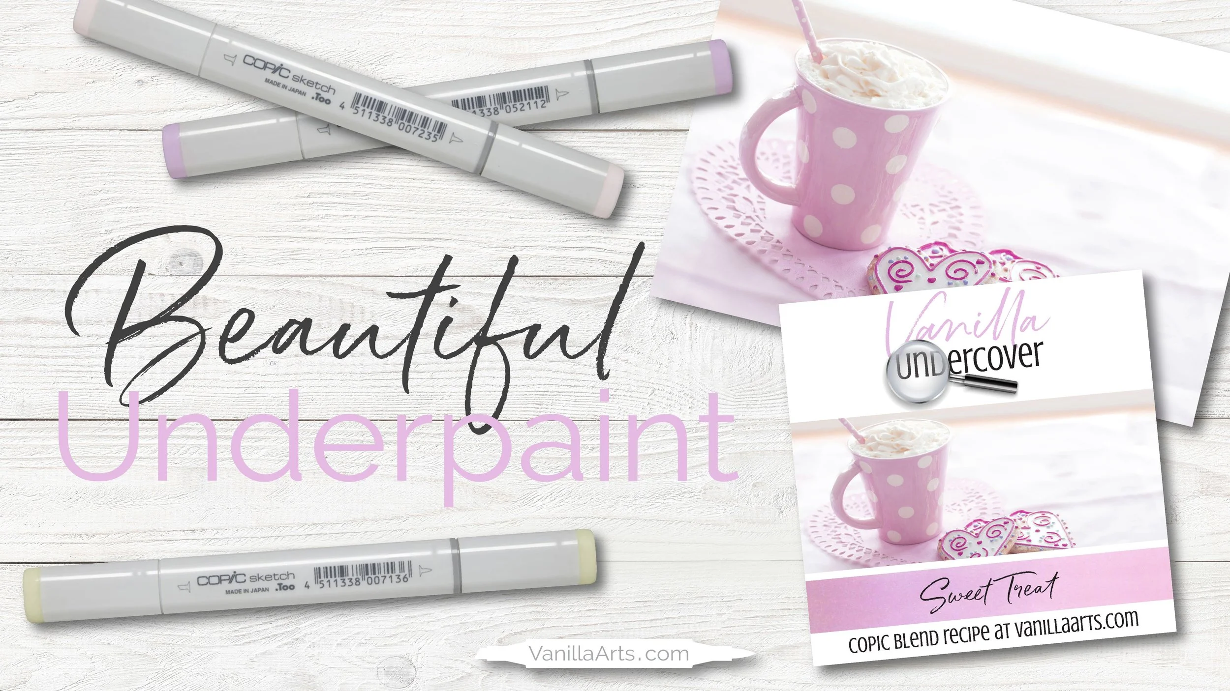 Copic Marker Underpaint Blending Combinations for Realistic Color Pink Swatch (Sweet Treat