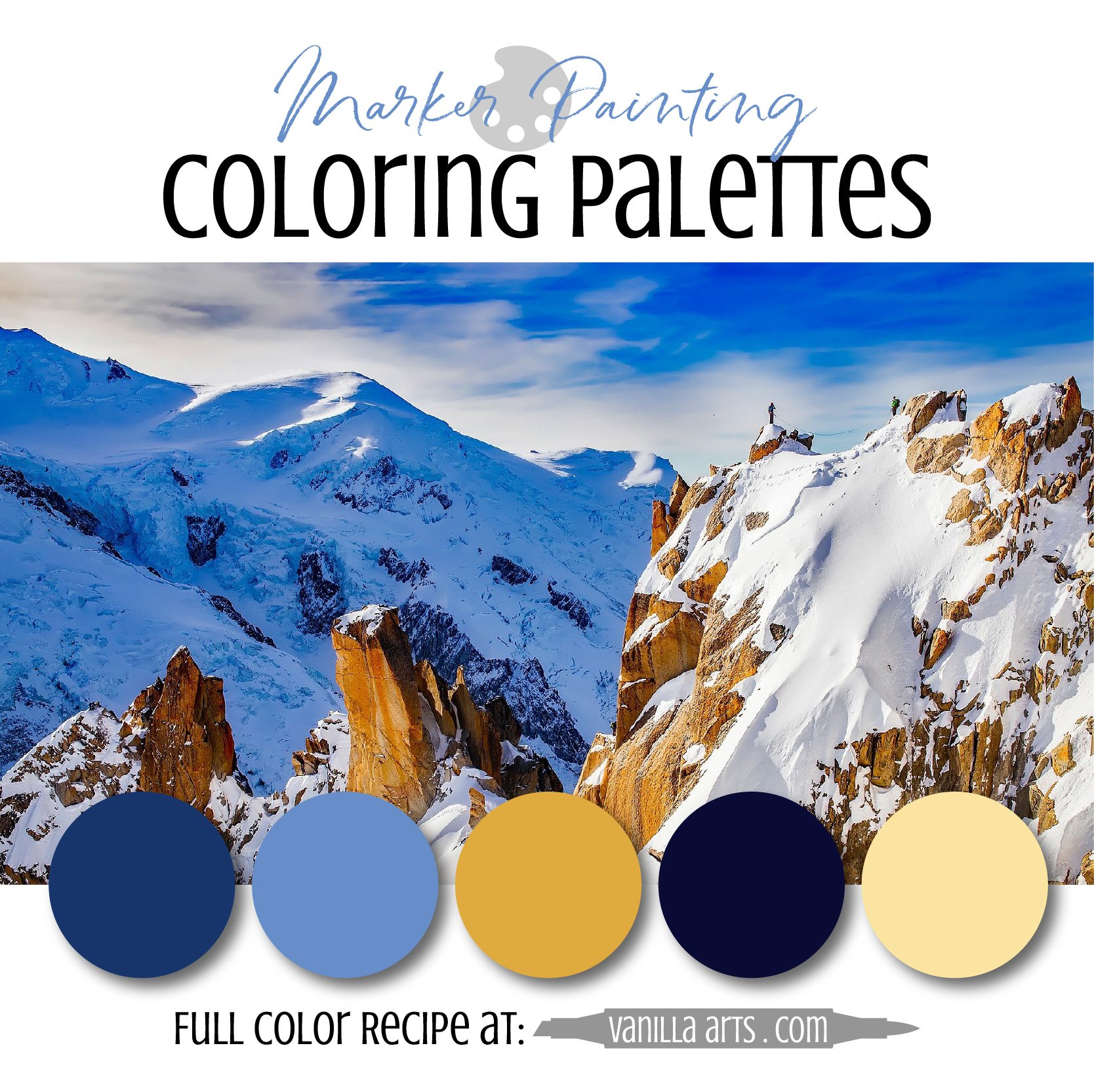 Coloring Palette: Ideas for Copic Marker + Colored Pencil Combinations  (Pink Gerbera) — Vanilla Arts Co.